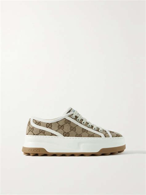 jacquard canvas gucci sneakers